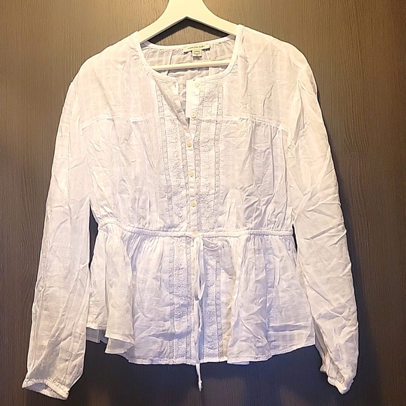 American Eagle - Long-Sleeve Tie-Front Tunic (Medium) - Picture 3 of 7